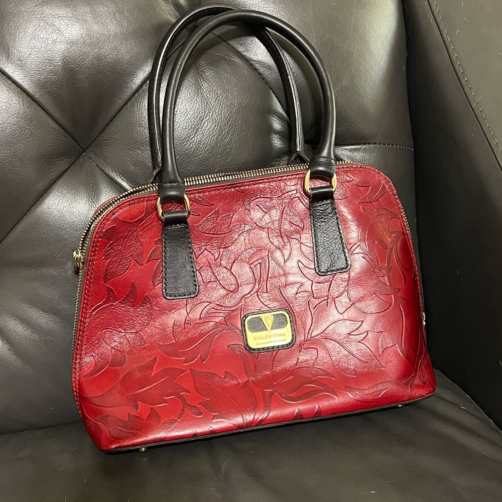 Valentina Crimson Red handbag